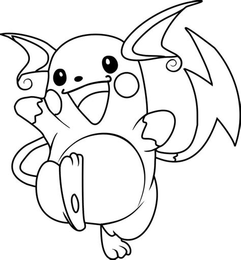 Raichu Funny coloring page - Download, Print or Color Online for Free