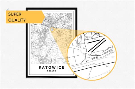 Printable Map of Katowice Poland Instant Download City - Etsy