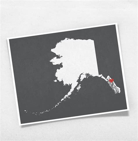 Alaska Silhouette State Map Custom Personalized by EmbieOnline