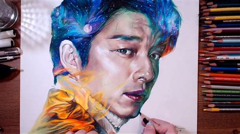 Dokkaebi : Kim Shin(Gong Yoo) - Colored pencil drawing | drawholic - YouTube | Gong yoo, Gong ...