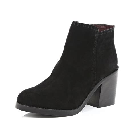 Black Block Heel Ankle Boots