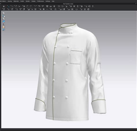 Chef Jacket - Marvelous Designer - FlippedNormals