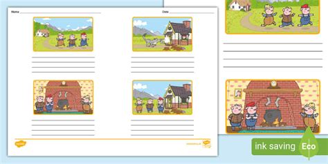 The Three Little Pigs Storyboard Template - 3 Little Pigs