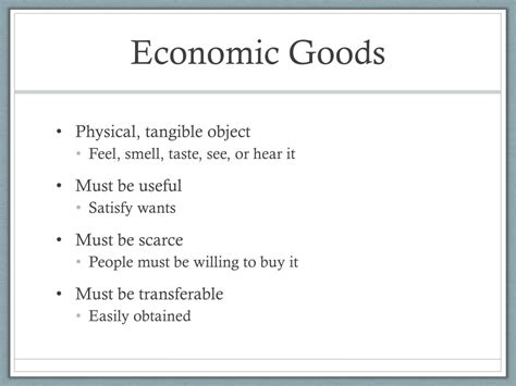 PPT - Economic Goods & Services PowerPoint Presentation, free download - ID:1509340