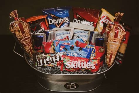 The Junk Foodie Care Package | The BroBasket | Amazing Gifts for Men | Gift baskets for men ...