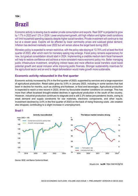 Brazil projection note OECD Economic Outlook June 2023 by OECD - Issuu