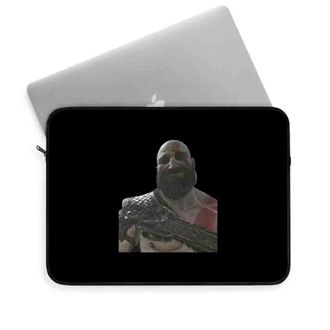 Kratos Smiling Meme Laptop Sleeve