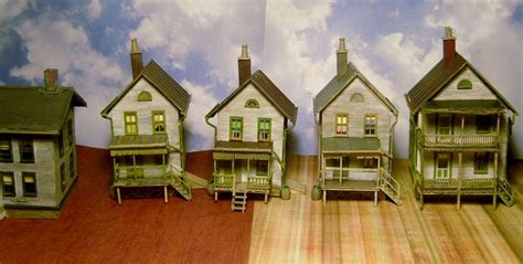 My HO scale houses based on 1935 picture | House styles, House, Model trains