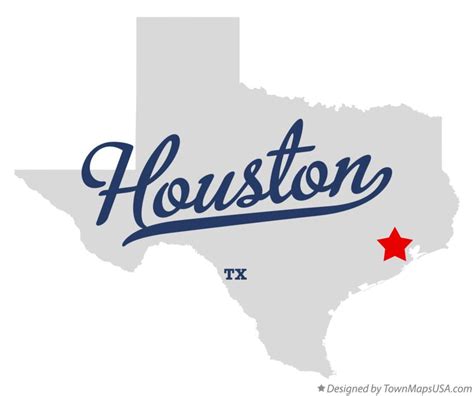 Map of Houston, TX, Texas