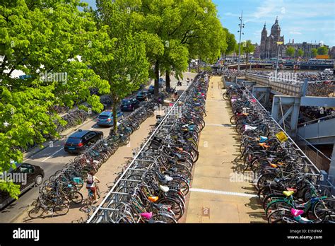 Bike parking central station amsterdam hi-res stock photography and images - Alamy