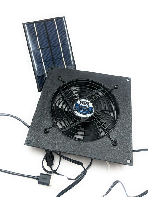 Solar Powered Waterproof Fan Kit for Chicken Coops, Greenhouses, Dogho ...