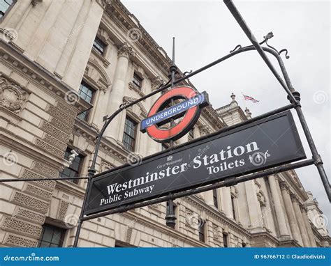 Westminster Tube Station in London Editorial Photography - Image of ...