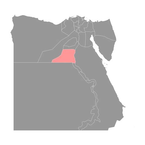 Premium Vector | Minya governorate map administrative division of egypt vector illustration