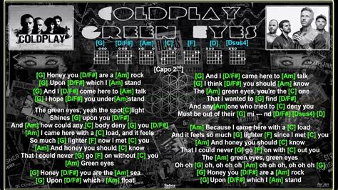 Coldplay - Green Eyes [Backing Track] [Guitar chords & lyrics] - YouTube