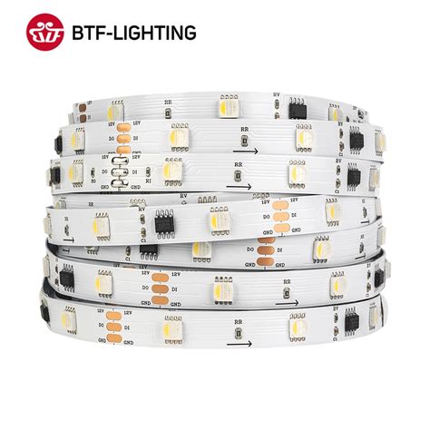 BTF-LIGHTING 12V 30LEDs/m WS2814 RGBW IC LED Pixels Strip Light ...