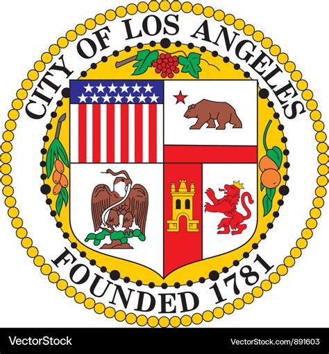 Los angeles seal Royalty Free Vector Image - VectorStock