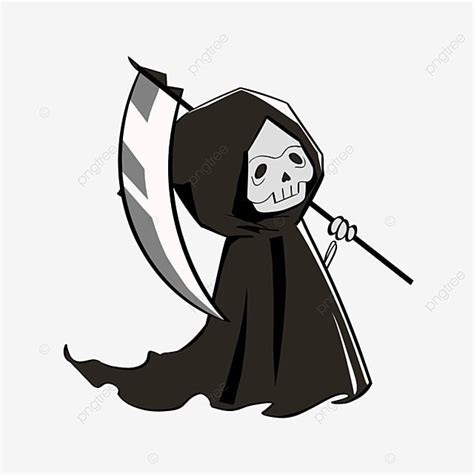 Q Version Hd Transparent, Q Version Cartoon Black Death, Grim Reaper ...