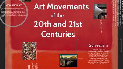 Art Movements of the 20th and 21st Century by Jennifer McGill Thompson on Prezi