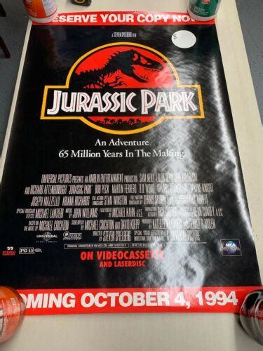 Jurassic Park Sci Fi Dinosaur Original Rolled One Sheet Poster ...