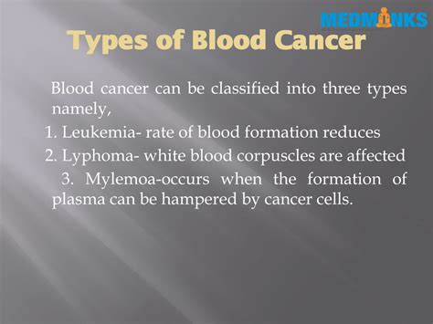 PPT - BLOOD CANCER- ITS TYPES, SYMPTOMS AND TREATMENT | Medmonks PowerPoint Presentation - ID ...