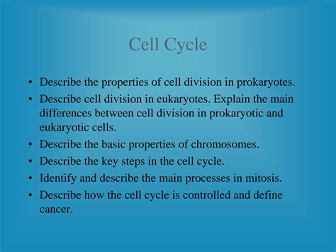 SOLUTION: Cell cycle and mitosis - Studypool