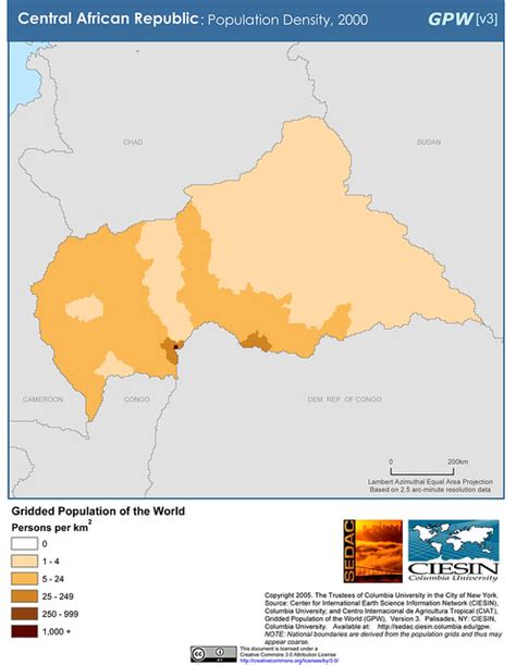 Central African Republic: Population Density, 2000 | Flickr - Photo Sharing!