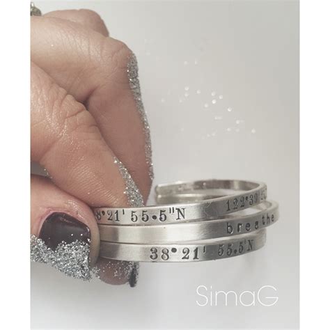 Personalized Quote Bracelet. Inspirational Bracelet. Stacking - Etsy