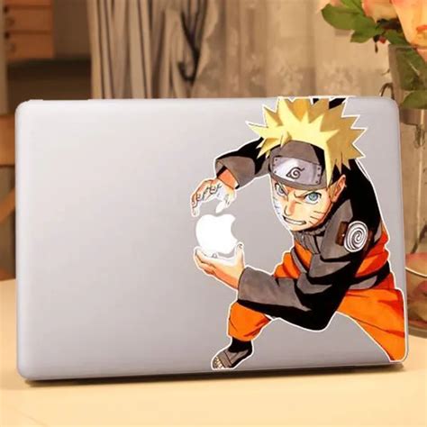 Cool NARUTO Uzumaki Naruto Cartoon Vinyl Decal Laptop Stickers Case For Apple Macbook Pro / Air ...