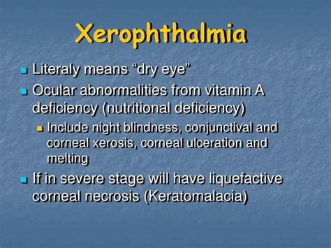 Xerophthalmia Definition Causes Symptoms Treatment