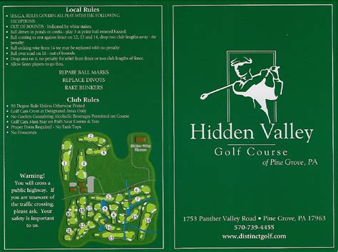 Scorecard & Layout - Hidden Valley Golf Club