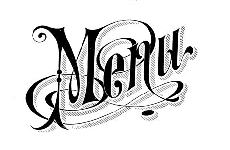Vintage Typography - Menu Headings - Wedding - The Graphics Fairy
