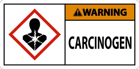 Warning Carcinogen GHS Sign On White Background 8066502 Vector Art at ...