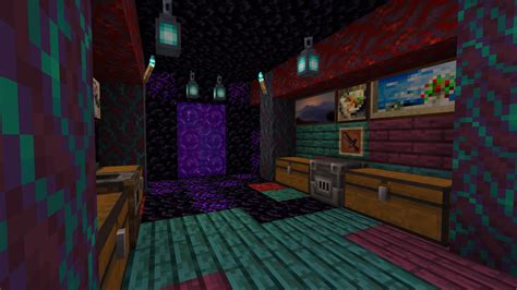 Nether Portal Room inspired by 1.16 : r/Minecraft