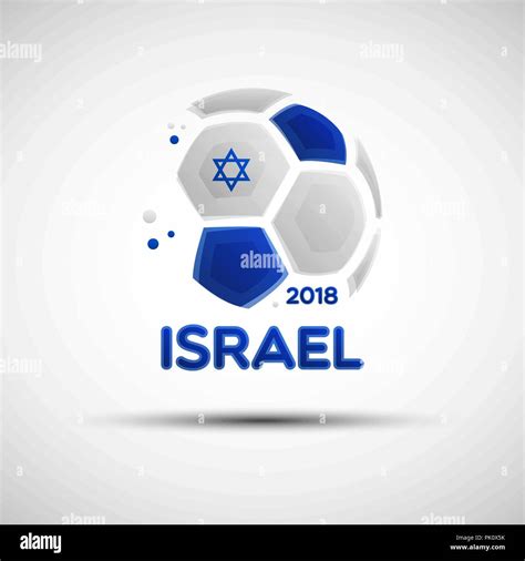 Football championship banner. Flag of Israel. Vector illustration of ...