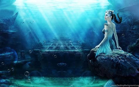 A Mysterious Beautiful Mermaids HD Widescreen Wallpapers.jpg Desktop Background