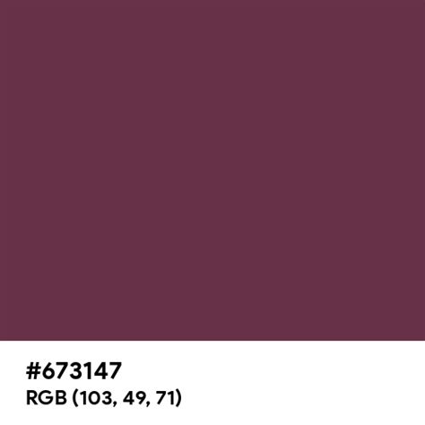 Wine Dregs color hex code is #673147