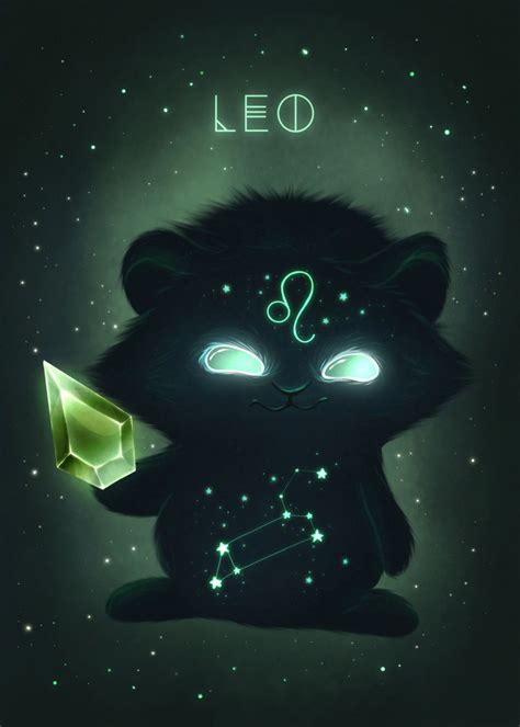 'Leo Zodiac Monster' Poster by Zuzana Ziakova | Displate | Zodiac art ...