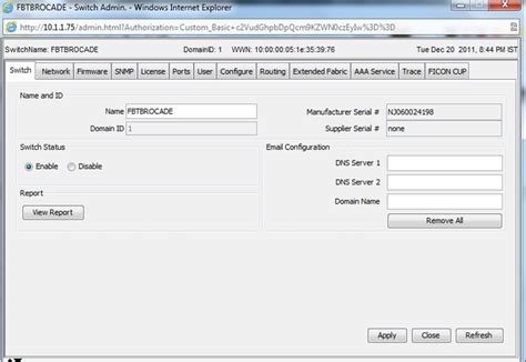 Remote Infrastructure Management: BROCADE SAN SWITCH CONFIGURATION