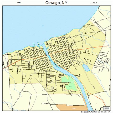 Oswego New York Street Map 3655574