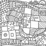 Doodle Patchwork Quilt Coloring Page · Creative Fabrica sketch template