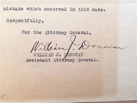 WILLIAM J DONOVAN HEAD OF OSS WWII MEDAL OF HONOR WINNER SIGNED 1924 LETTER | #1815114379