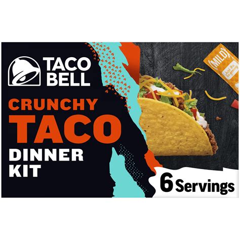 Taco Bell Crunchy Taco Dinner Kit with 12 Crunchy Taco Shells (Taco Bell Mild Sauce & Seasoning ...