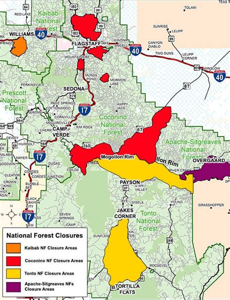 Az National Forests Map