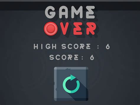 game over screen from my past design by Sumair J on Dribbble