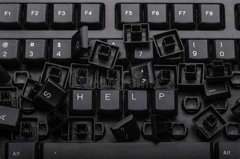 A Black Keyboard, Help Desk Concept Stock Image - Image of keys, calculator: 234256337