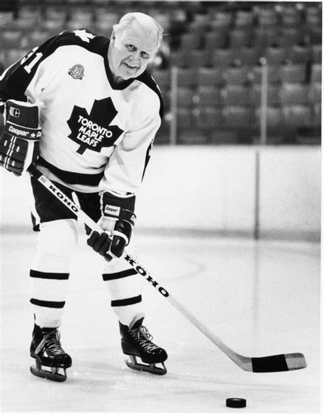 Harold Ballard on ice Wearing Toronto Maple Leafs Uniform 1984 | HockeyGods