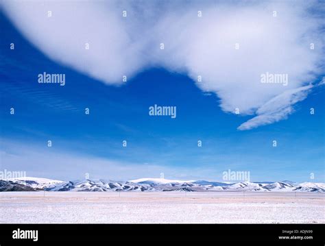 Winter landscape Mongolia Stock Photo - Alamy