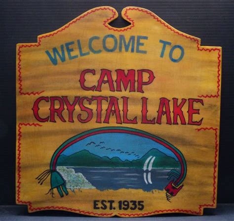 Camp Crystal Lake Sign by Simon Wimblett