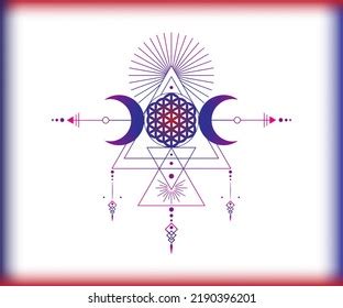 Triple Goddess Flower Life Sacred Geometry Stock Illustration 2190396201 | Shutterstock