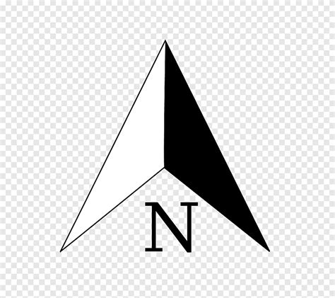 North Arrow Symbol Drawing, Arrow, angle, triangle png | PNGEgg